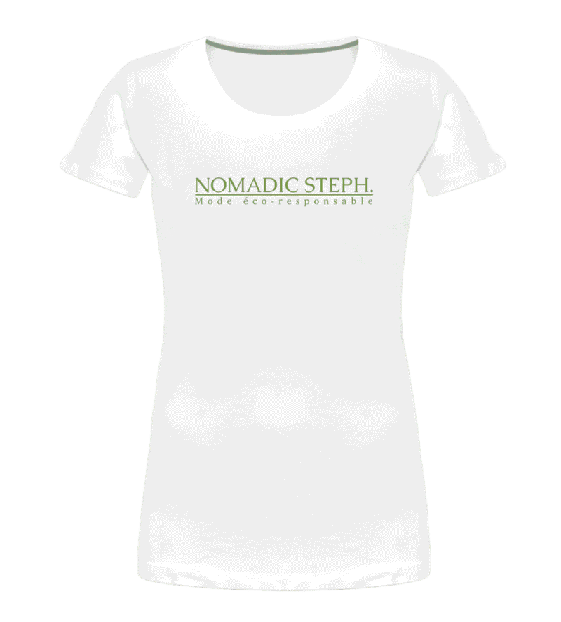 T-shirt femme court ajusté - Coton bio